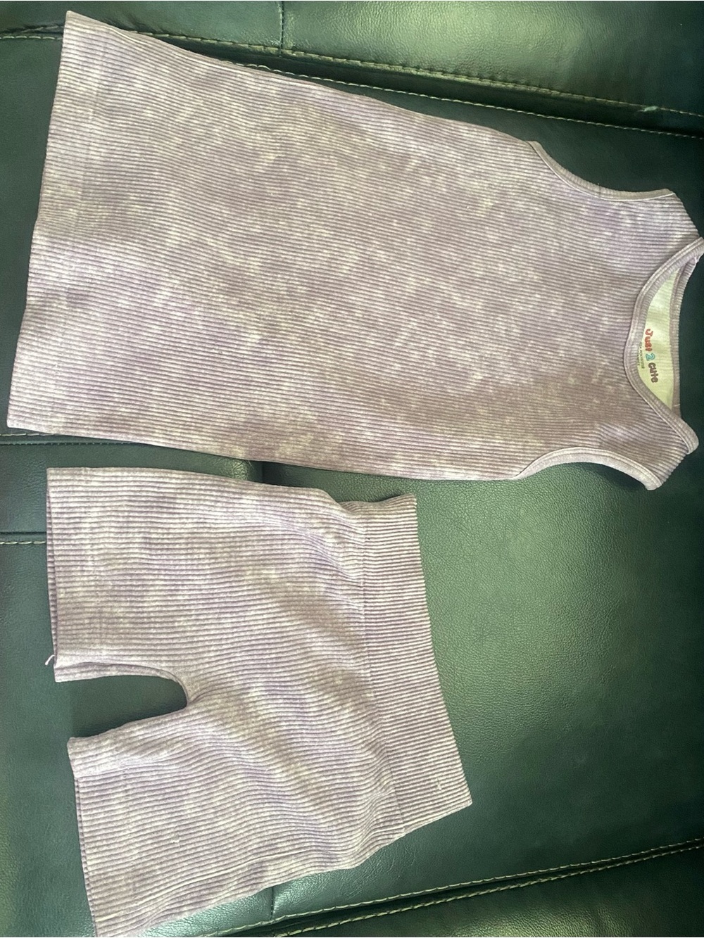 Ribbed Lavender Tank Top & Shorts Set